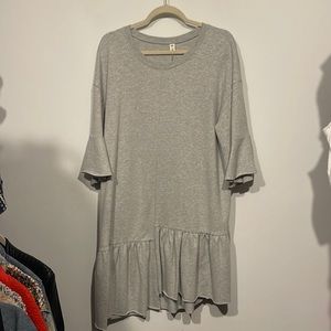 Grey asymmetrical dress